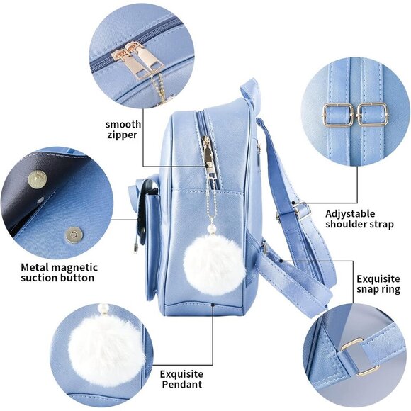 Fashionable Mini Backpack, Crossbody Bag & Wallet Set - Perfect Gift Idea - Picture 3 of 7